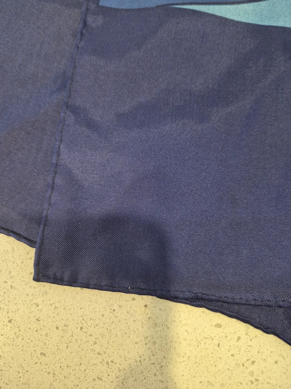 Christian Dior Blue Geometric Silk Scarf - Picture 4 of 5